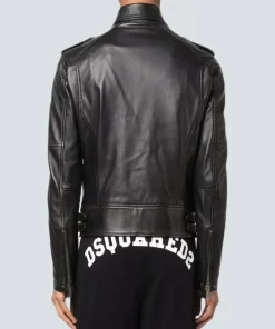 Mens Moto Black Leather Jacket 001