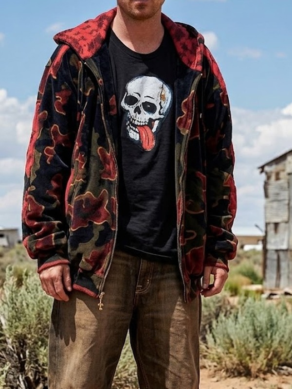 Breaking Bad Jesse Pinkman Red Printed Hoodie Aaron Paul TV Series Breaking Bad Jesse Pinkman Hoodie