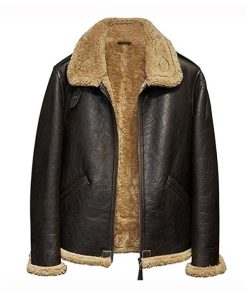 Mens Aviator Flight Sheepskin Jacket