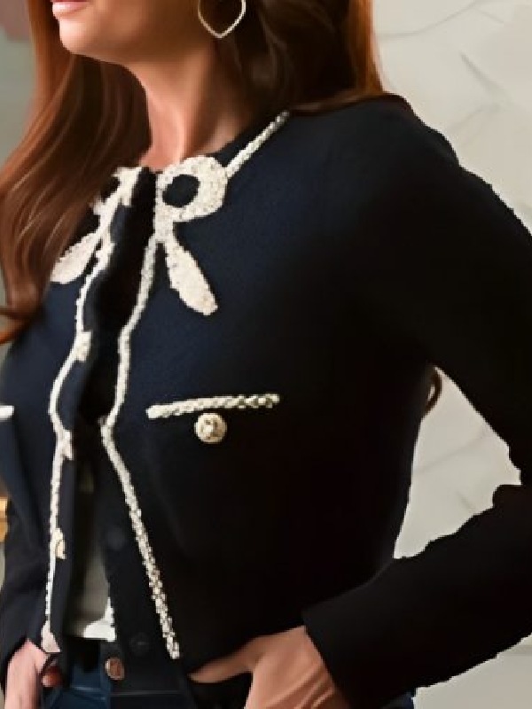 Inspired By Sweet Magnolias S04 JoAnna Garcia Swisher Bow Cardigan Inspired By Sweet Magnolias S04 JoAnna Garcia Swisher Bow Cardigan