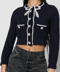 JoAnna Garcia Swisher TV Series Sweet Magnolias S04 Maddie Townsend Embellished Bow Cardigan