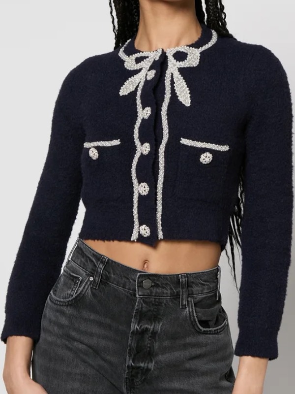 JoAnna Garcia Swisher TV Series Sweet Magnolias S04 Maddie Townsend Embellished Bow Cardigan JoAnna Garcia Swisher TV Series Sweet Magnolias S04 Maddie Townsend Embellished Bow Cardigan