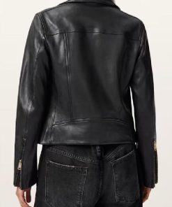 Leanne S01 Black Leather Jacket Kristen Johnston