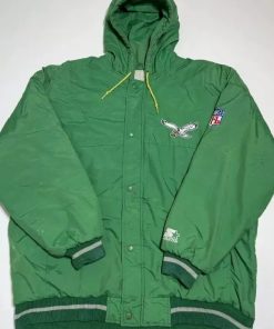 Philadelphia Eagles full zip Parka Jacket in Green
