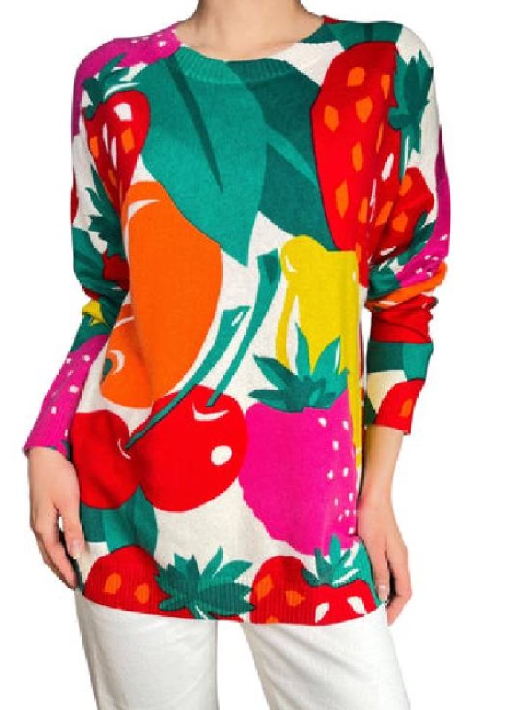 TV- The Great British Bake Off S16 Prue Leith Fruit Printed Jumper TV- The Great British Bake Off S16 Prue Leith Fruit Printed Jumper