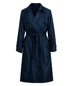 Tessa Thompson TV Series His & Hers Anna Andrews Blue Trench Coat