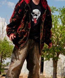 Inspired By Breaking Bad Jesse Pinkman Black and Red Zip up Hoodie