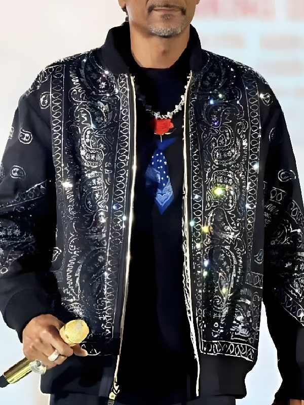 Snoop Dogg iHeartRadio 2026 Jacket | Shimmering Paisley Jacket