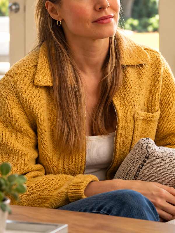 Nobody Wants This S03 Kristen Bell Yellow Knitted Jacket Nobody Wants This S03 Kristen Bell Yellow Knitted Jacket